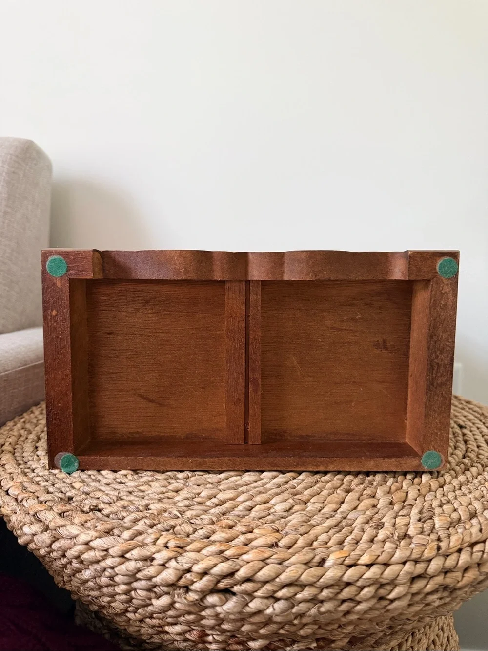 Vintage Wooden Jewelry Tabletop Armoire